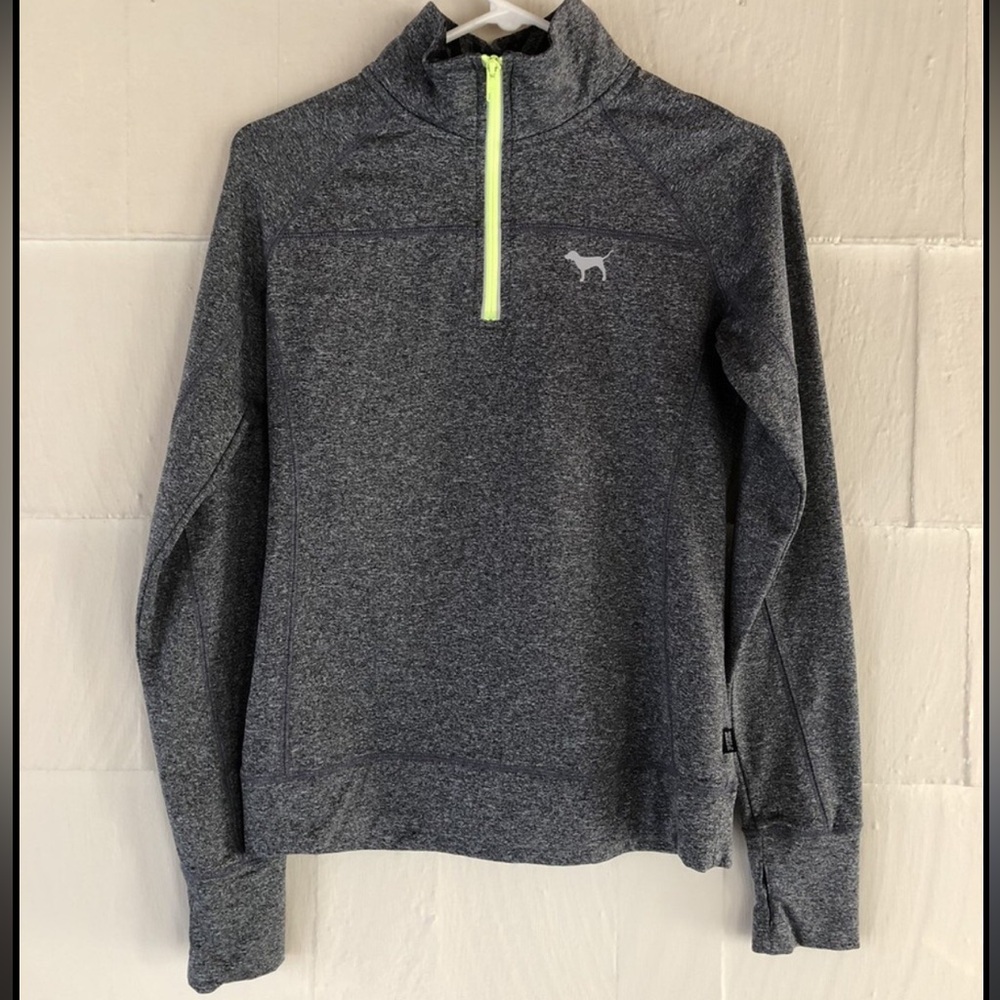 Victoria's Secret PINK Gray Quarter-Zip Pullover